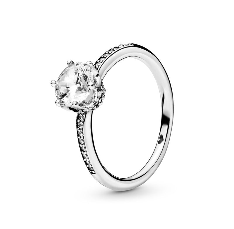 Pandora Silver Crystal Engagement Ring