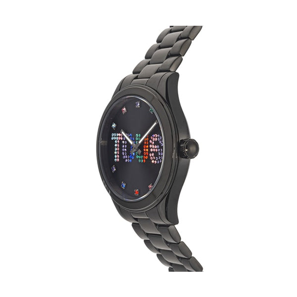 TOUS Black Analog Watch with Crystals