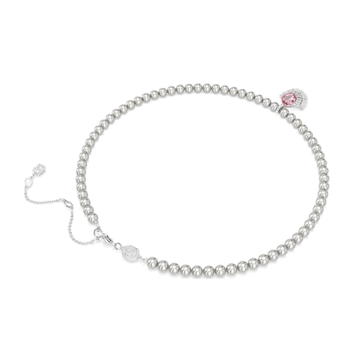 Radiant Pink Gemstone Beaded Pendant Necklace