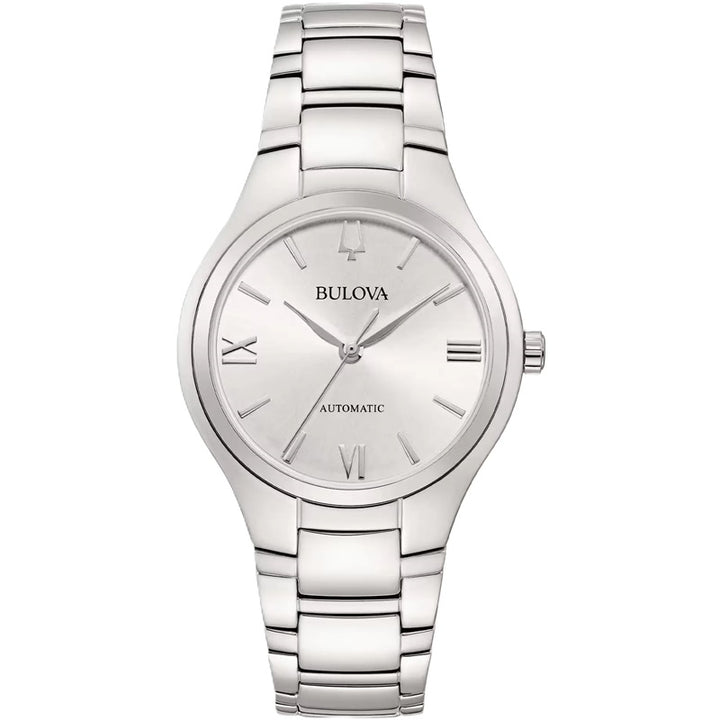 Bulova Silver Stainless Steel Automatic Watch