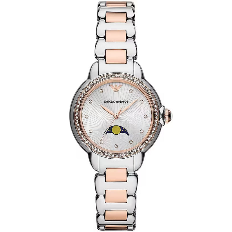 Emporio Armani Rose Gold Moonphase Watch