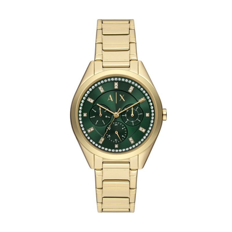 Armani Exchange Gold Chronograph Crystal Watch