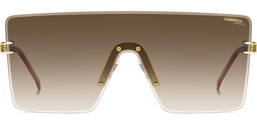Radiant Shield Sunglasses with Gold Accents