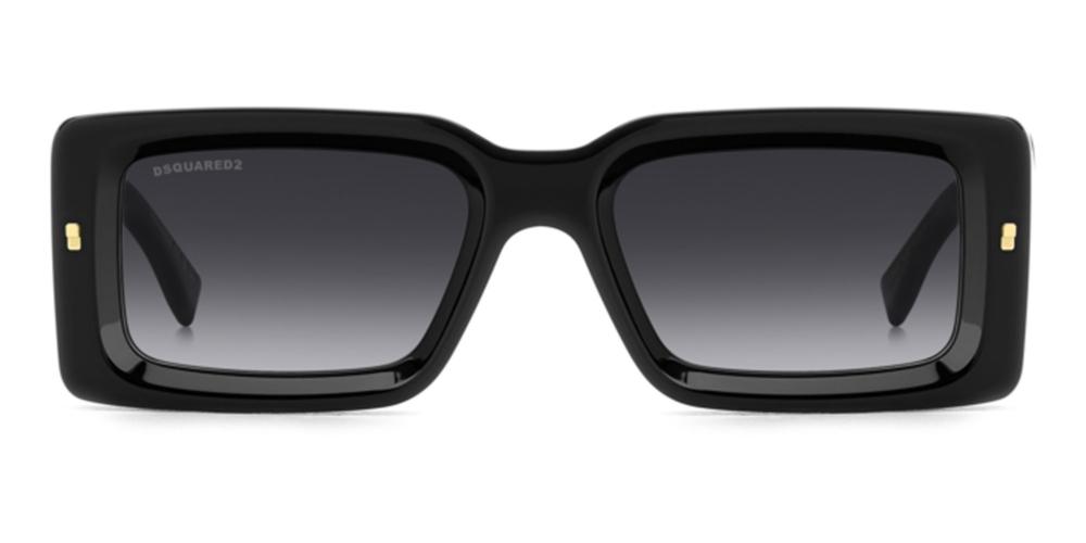 Refined Black Square Sunglasses with Gold Accents