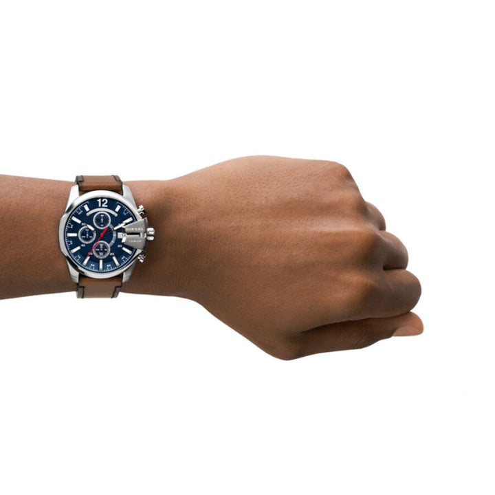 Diesel Chronograph Watch with Leather Strap
