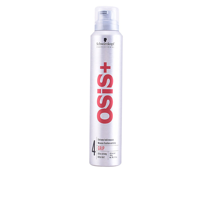 200 ml aerosol extreme hold mousse in white can, volumising styling foam