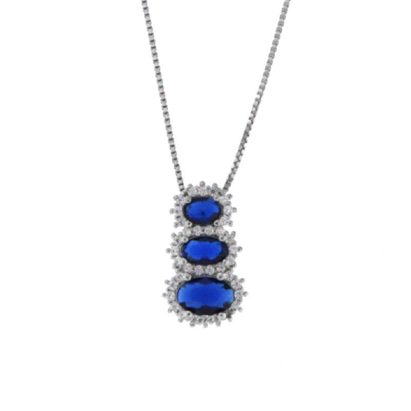 Midnight Elegance Blue Gemstone Pendant