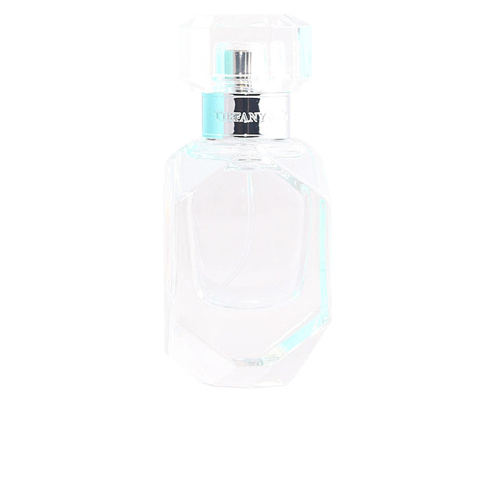 50 ml clear glass perfume bottle with pale floral eau, minimalist cap