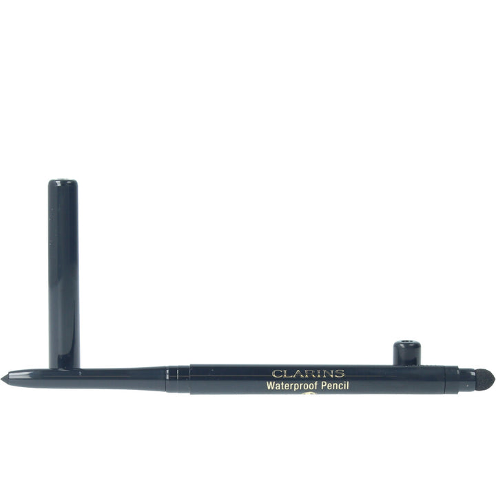 Retractable black waterproof eye pencil with slim tip and built-in sharpener, 0.3 g, Unisex