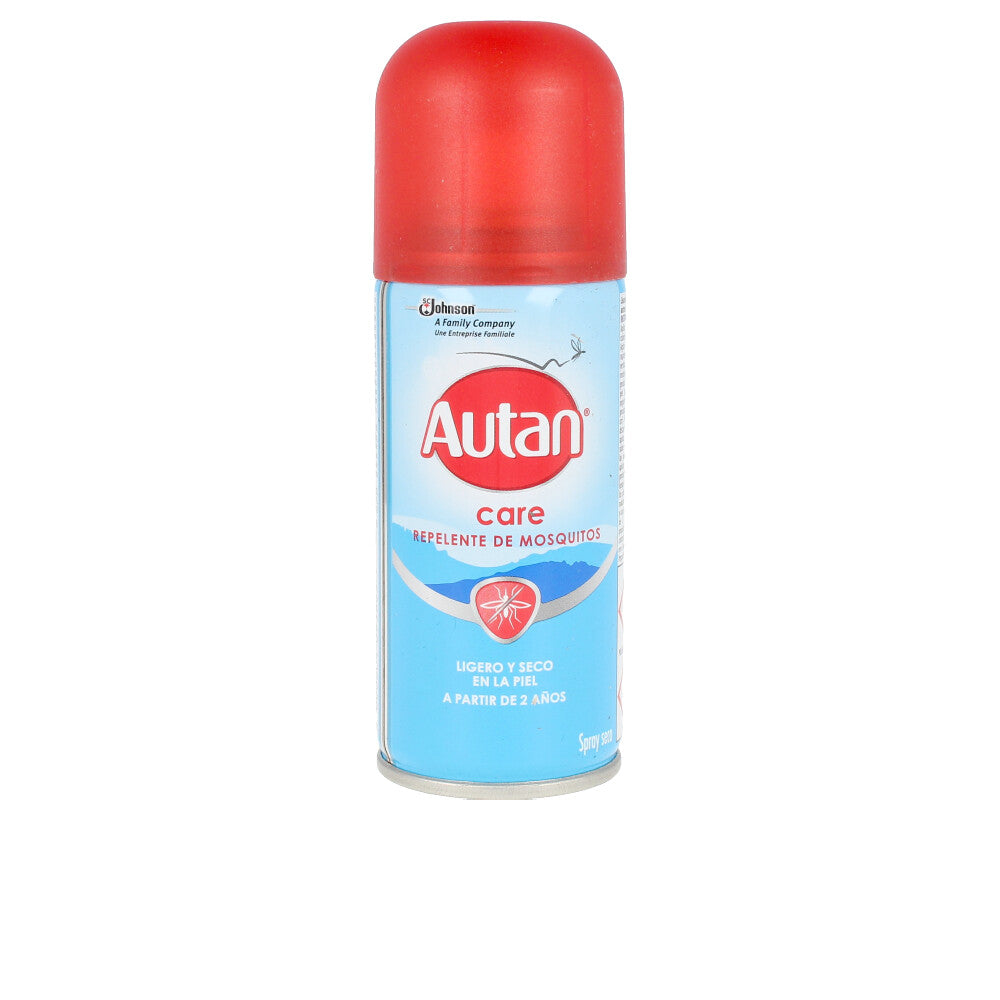 Autan Family Care mosquito repellent spray bottle for family protection
