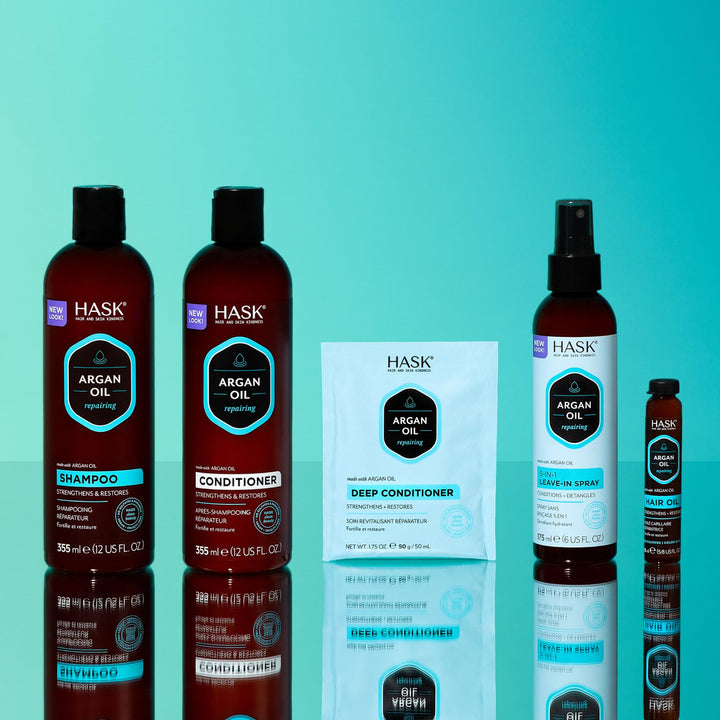 355 ml bottle of argan repairing hydrating shampoo for Unisex hair