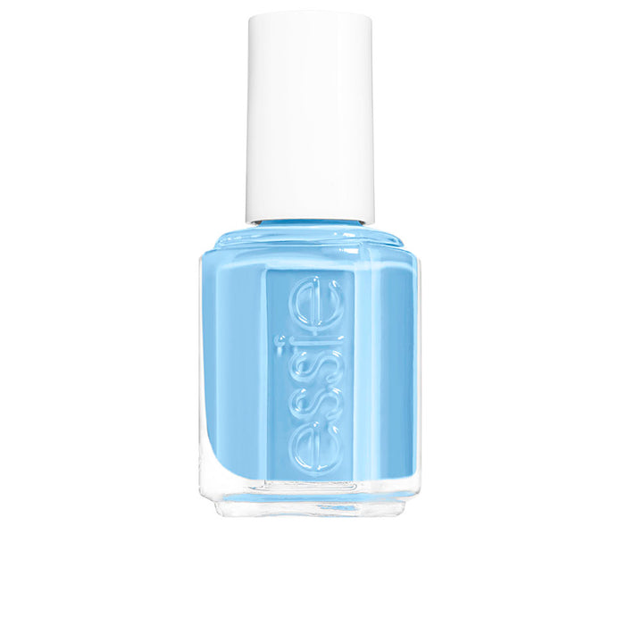 Bottle of creamy coral nail polish with wide brush, 13.5 ml