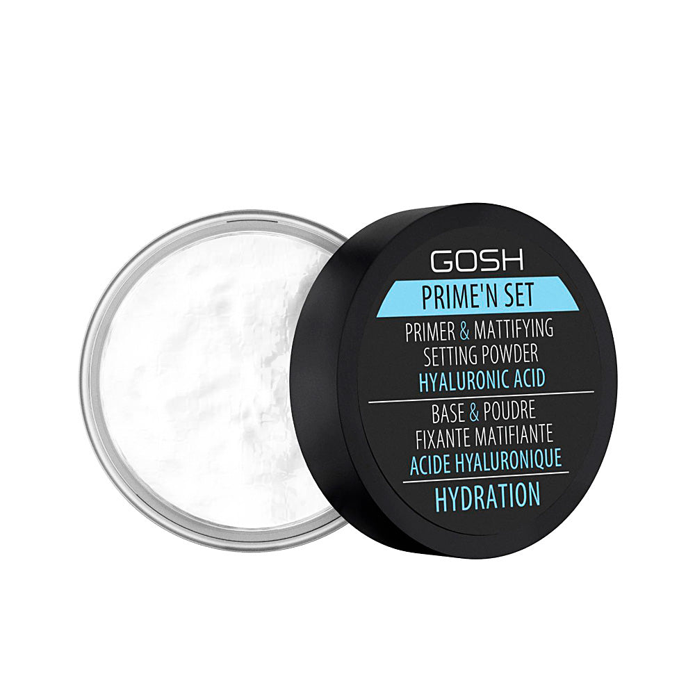 Loose velvet‑finish hydrating setting powder, 7 g jar, mattifying