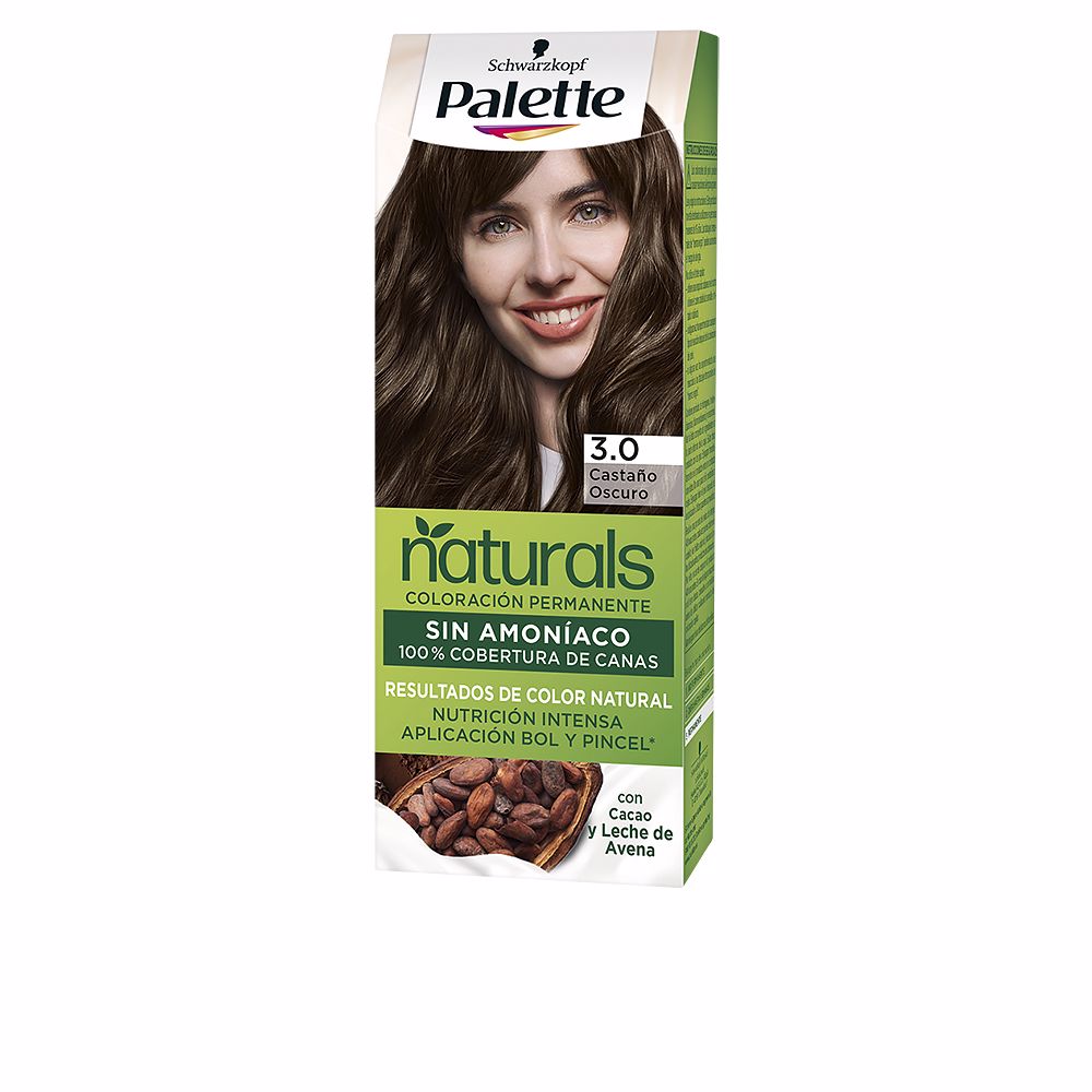 Dark brown permanent hair colour tube with mixing bowl and brush, 1 unit
