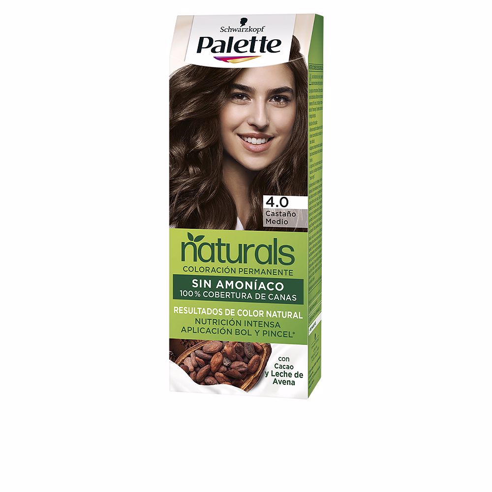 Tube and bowl kit for chestnut permanent cream hair colour, 4.0 shade