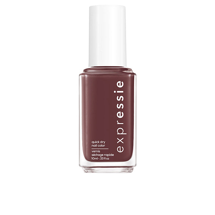10 ml small bottle of cream‑finish fast‑dry nail polish, vibrant warm neutral shade