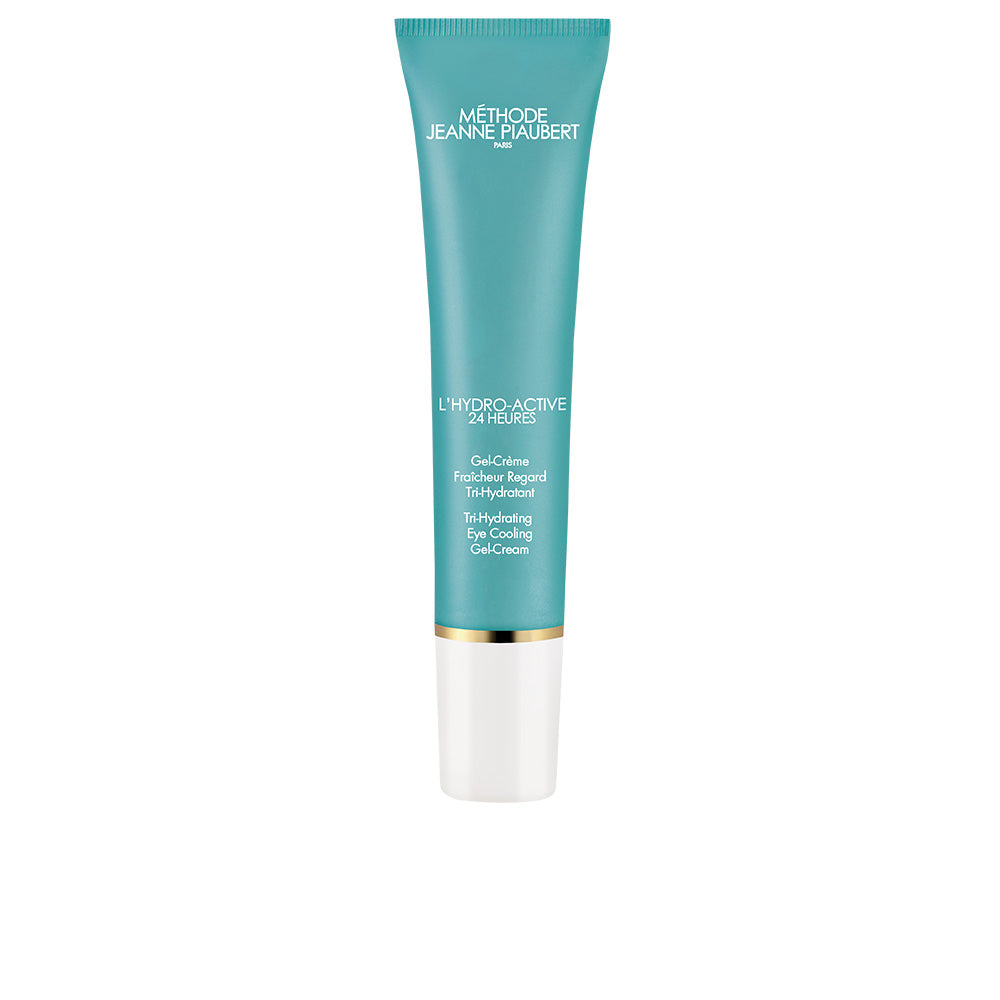 15 ml Cooling hyaluronic eye gel-cream tube for Women, light blue gel-cream