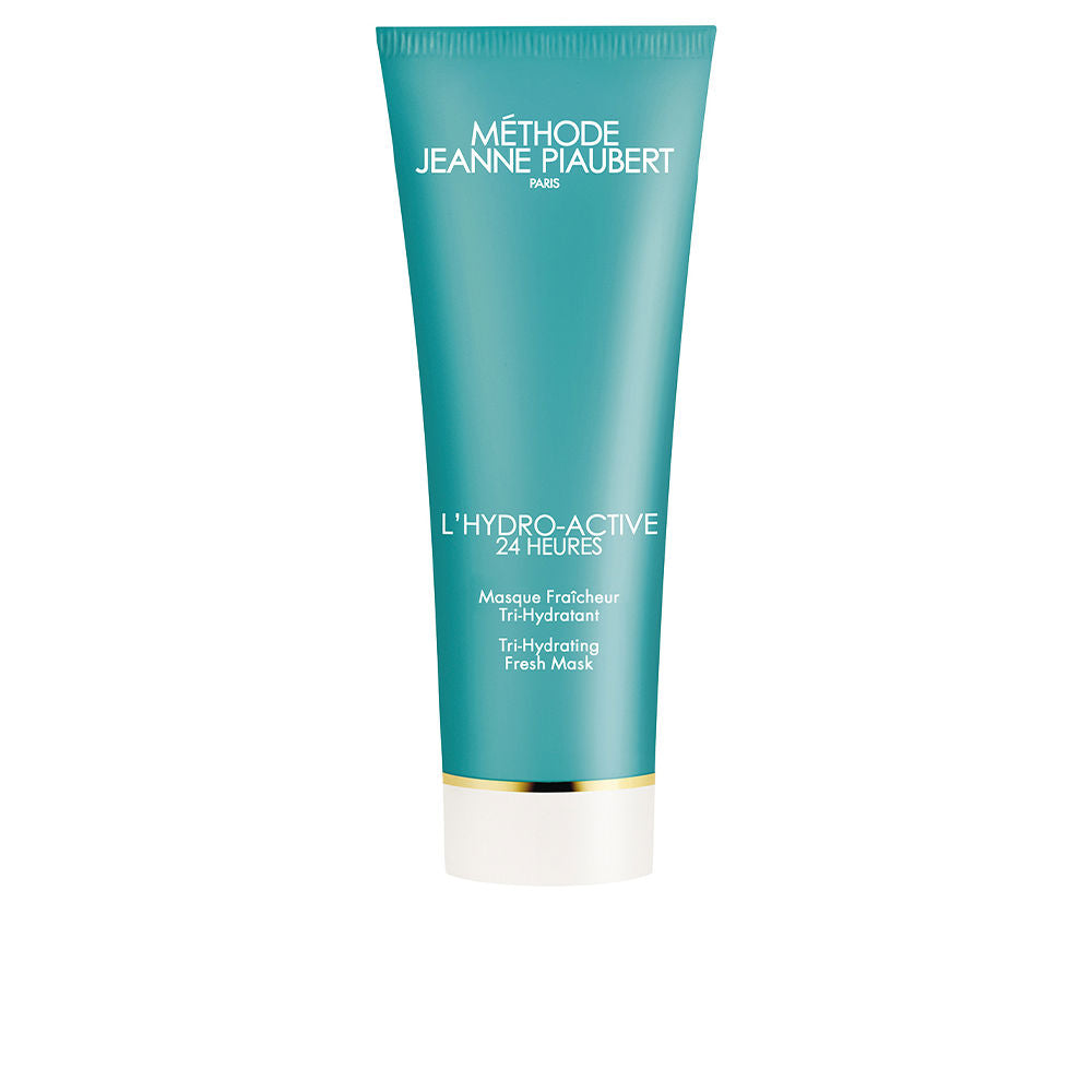 75 ml gel‑cream hydrating face mask jar, translucent pale blue gel, 24H hydration