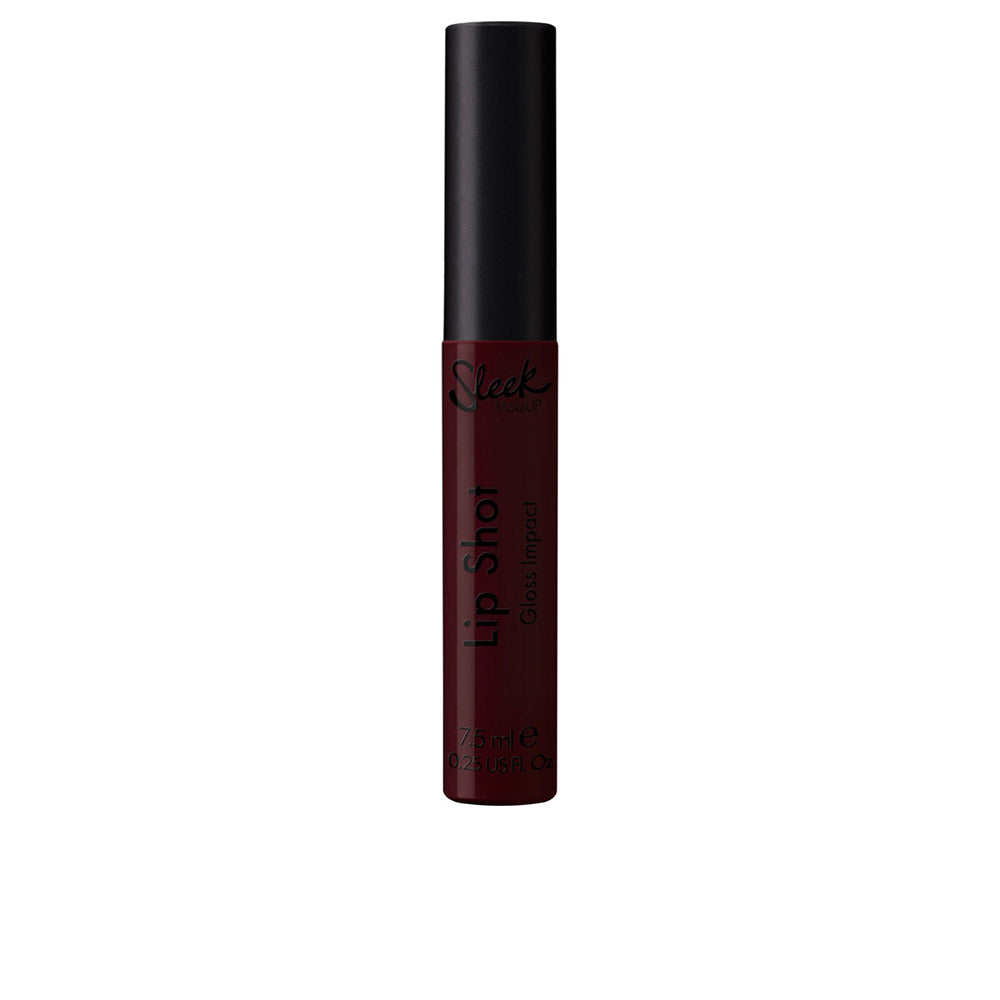Tube of dark, high‑shine liquid lip gloss with doe‑foot applicator, 7.5 ml, Unisex