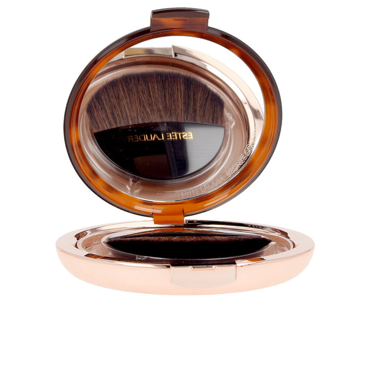 Compact pressed matte bronzer 21 g with mirror and mini brush, light shade