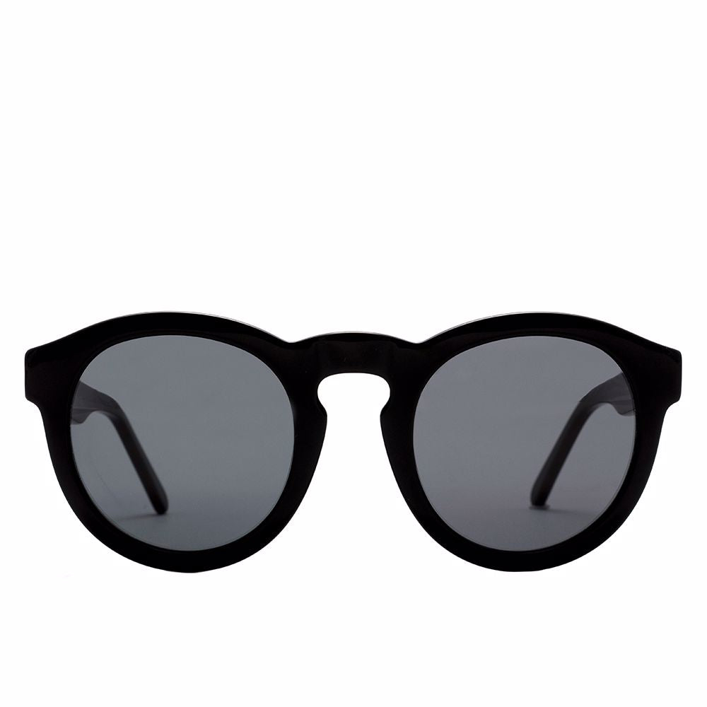 Katie Black Vintage Round Sunglasses