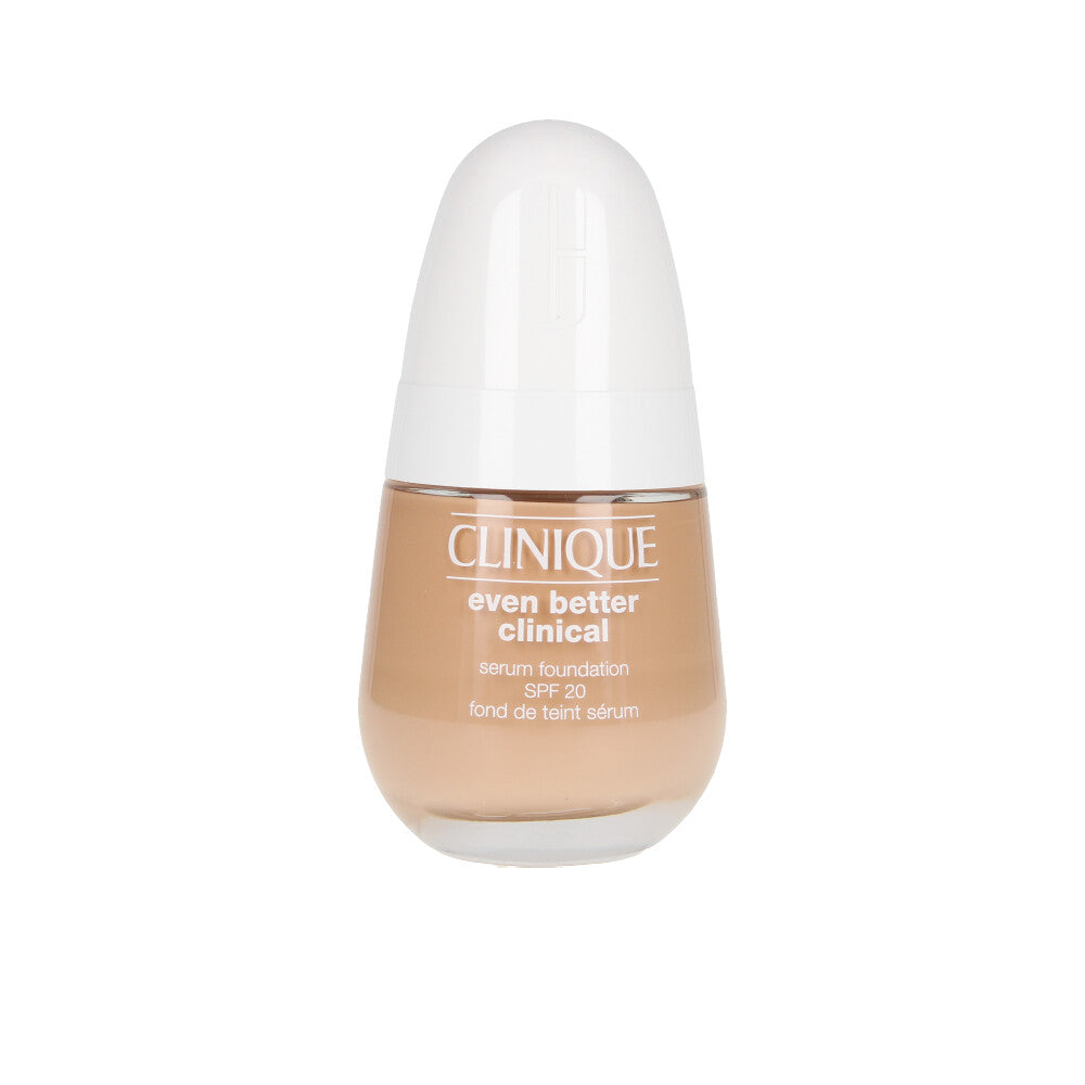 30 ml glass pump vial of serum foundation in beige shade, SPF20, Unisex