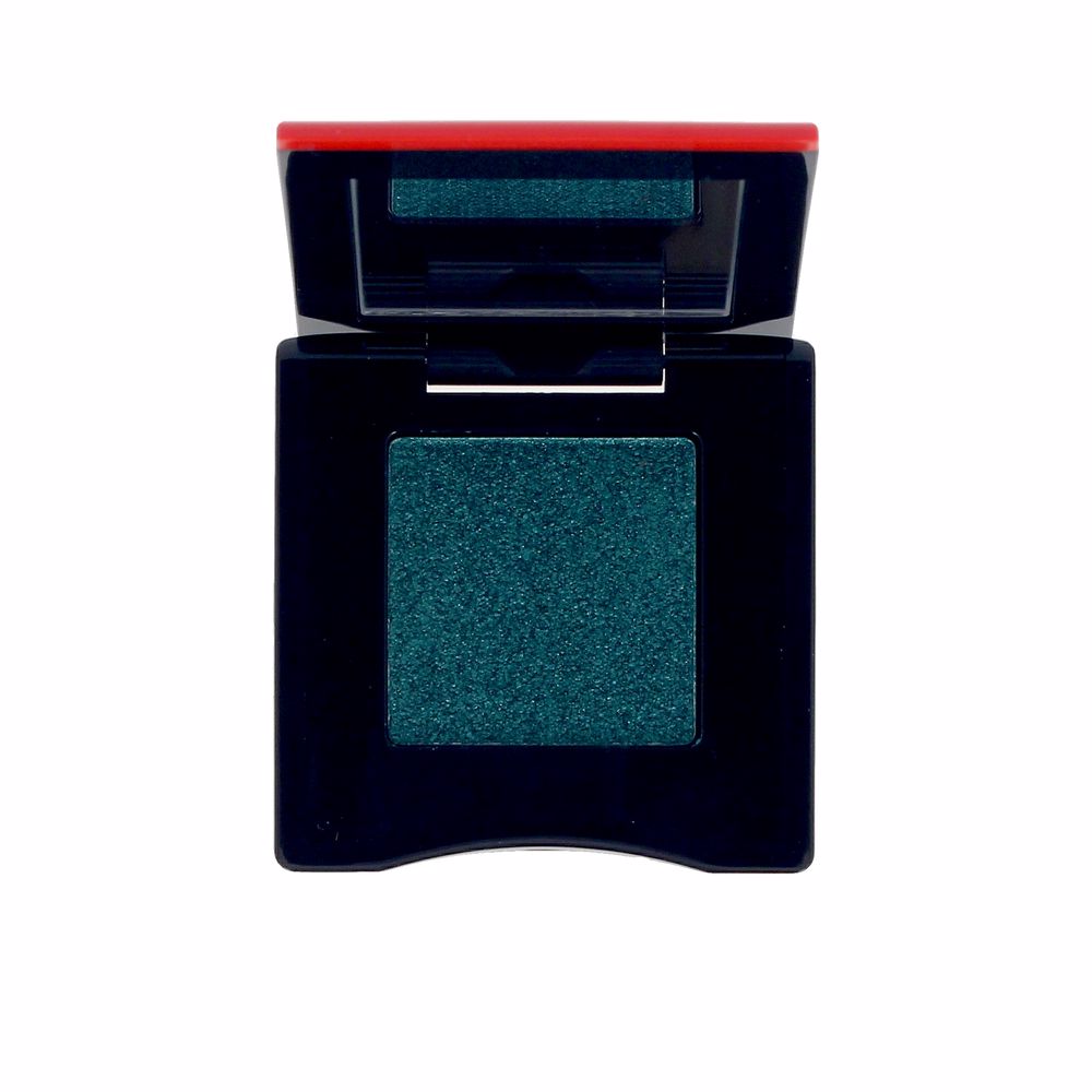 Single compact pressed eyeshadow in shimmering teal, 2.5 g, water-resistant