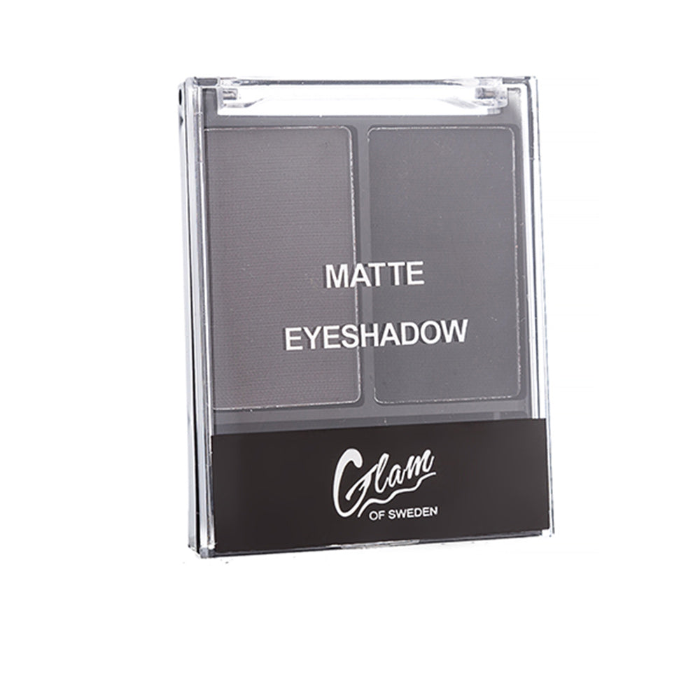 Small matte eyeshadow duo in neutral and deep shades, 4 g compact