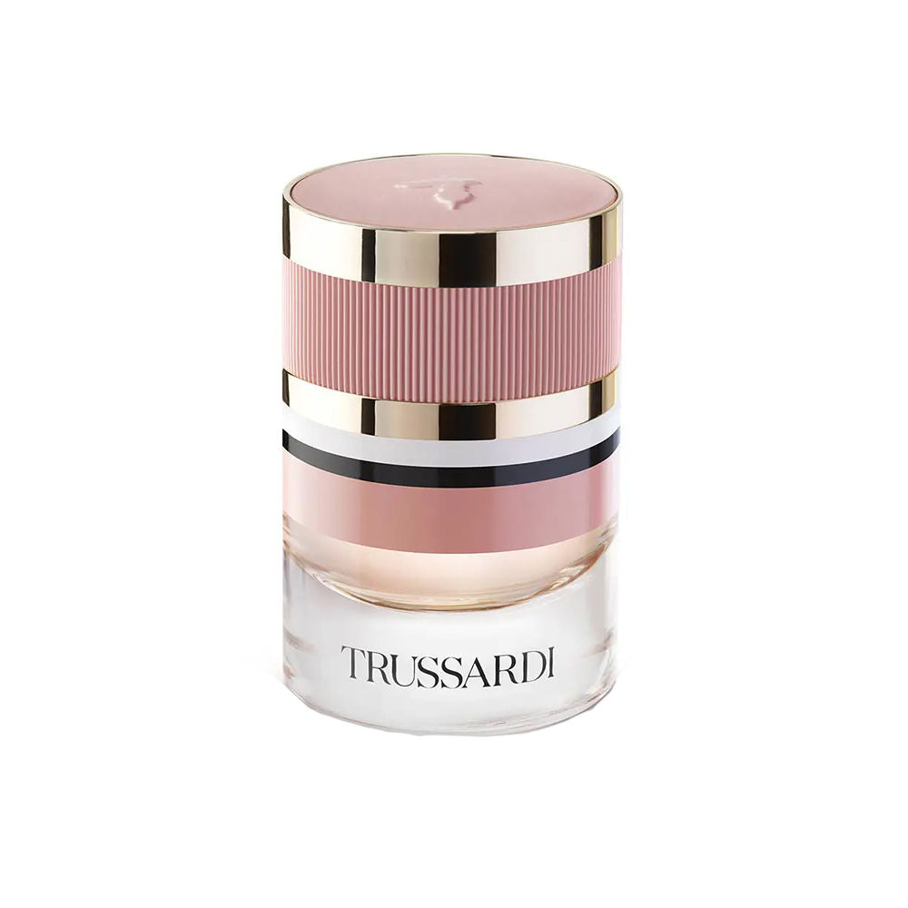 Cylindrical glass perfume bottle, 30 ml, floral-oriental fragrance
