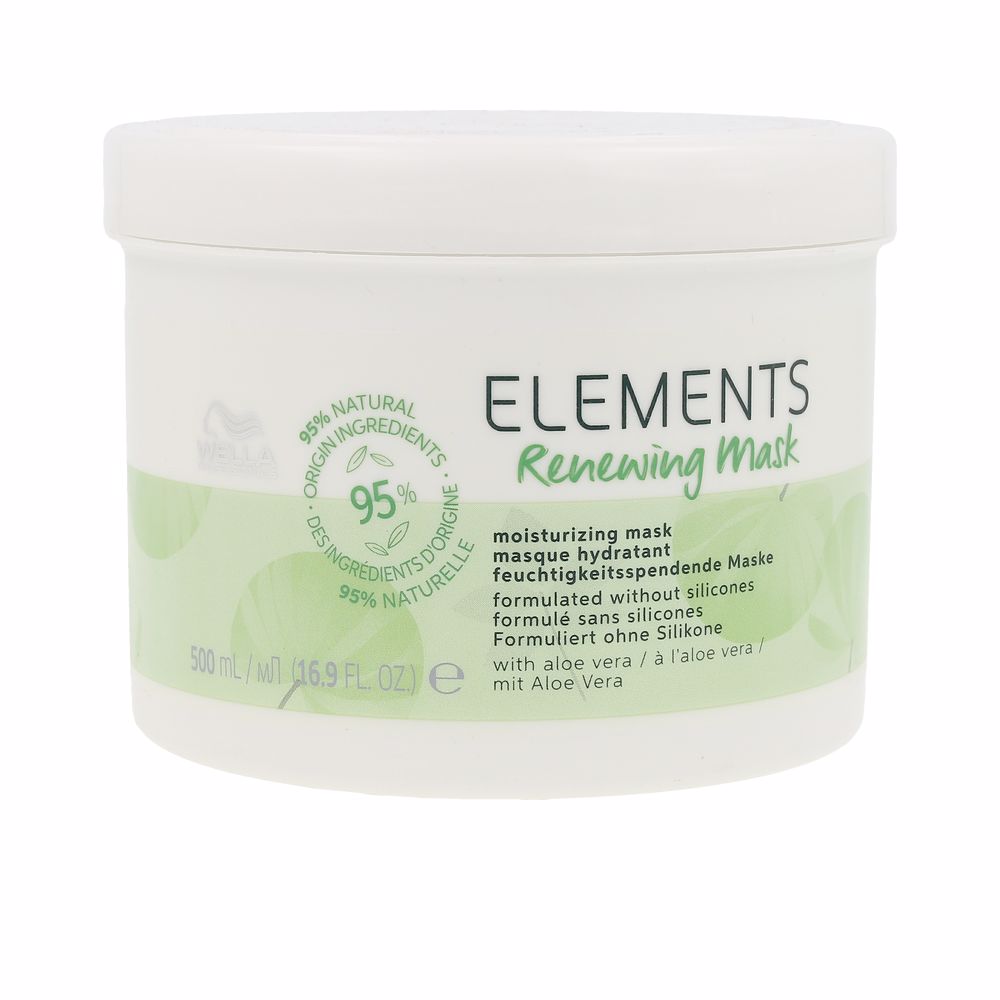 500 ml jar of silicone-free hydrating hair mask, white jar with minimalist label