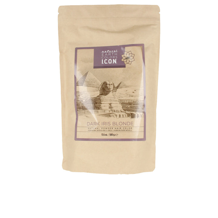 500 g jar of dark iris blonde herbal powder hair colour, fine texture