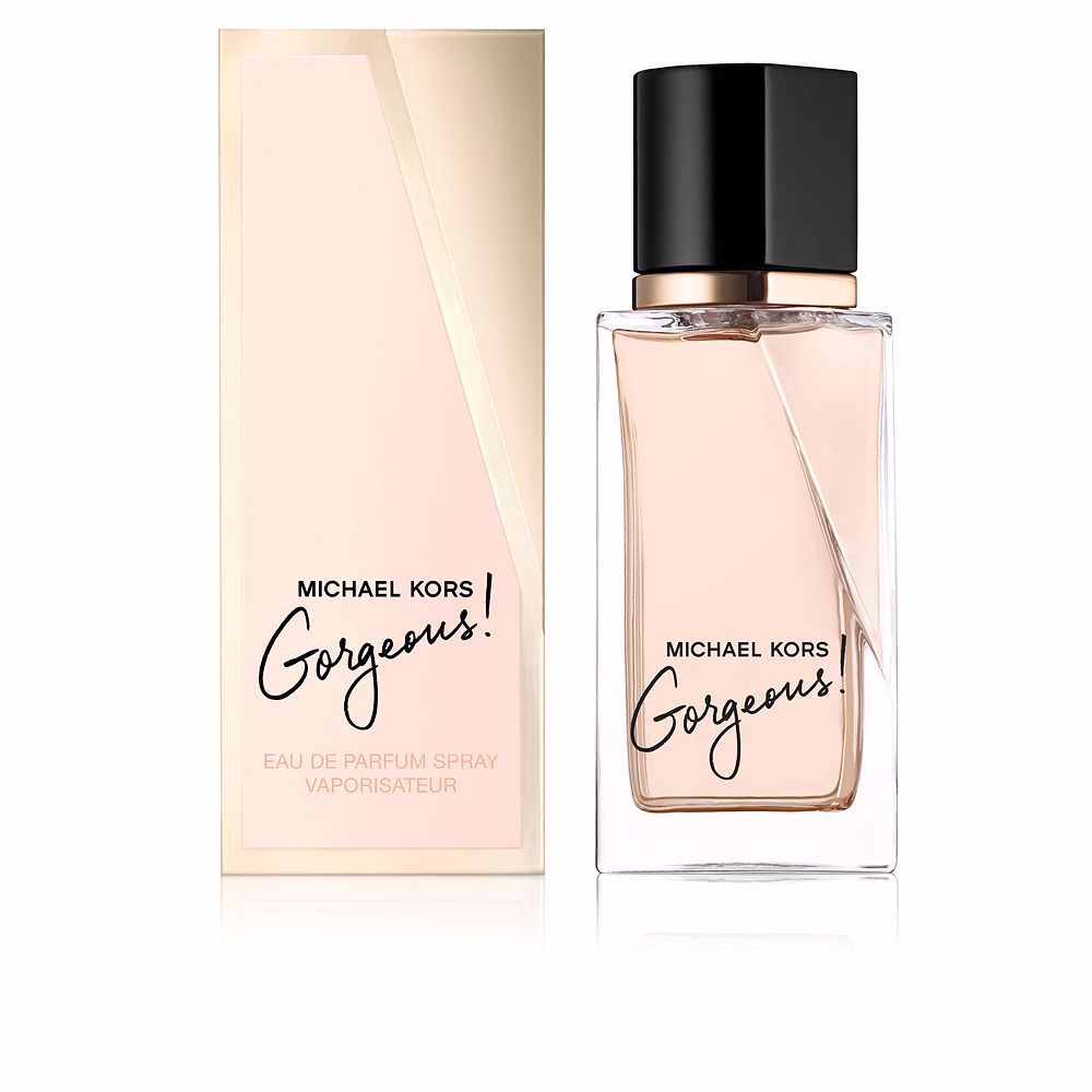 Glass perfume bottle with amber-coloured liquid and minimalist label, women&