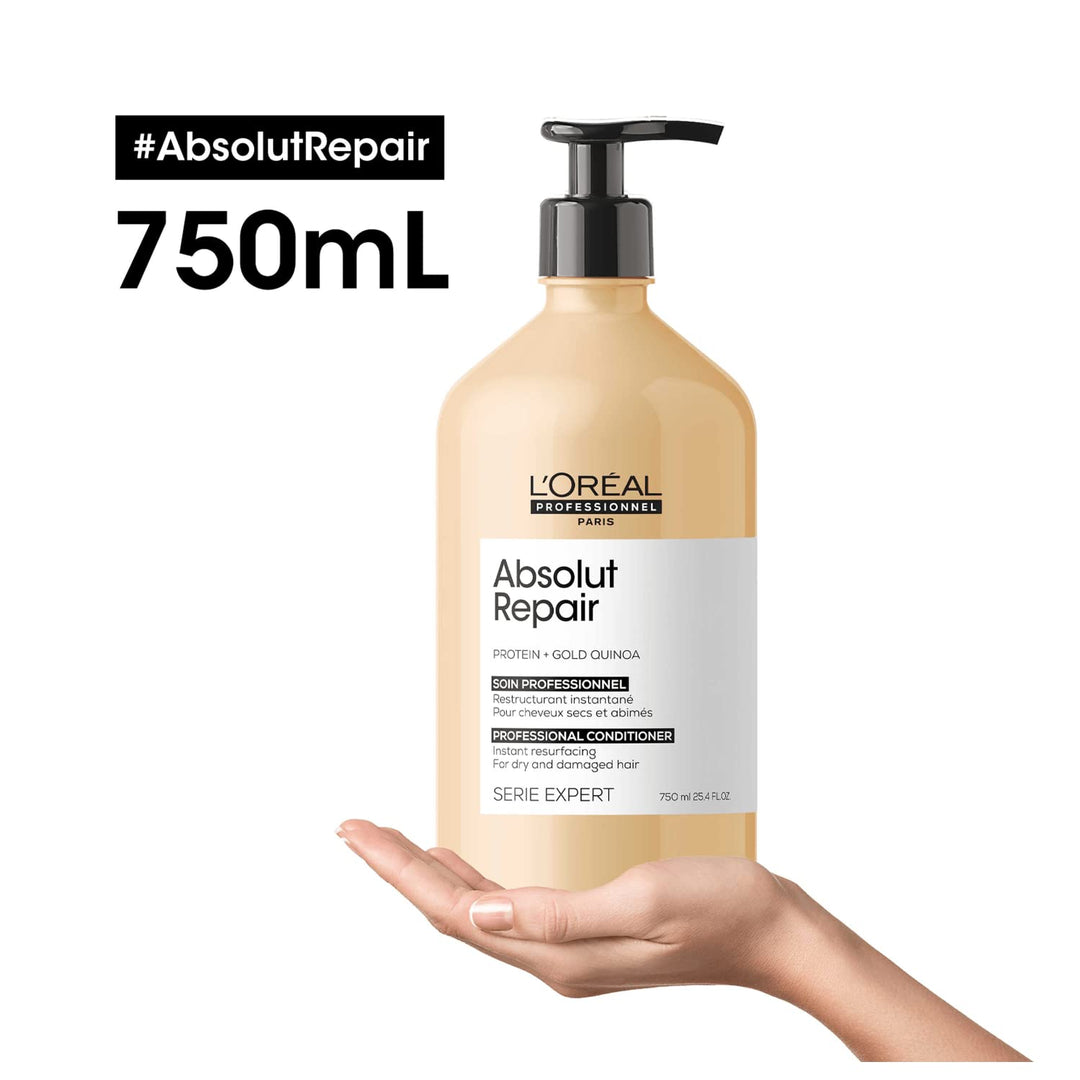 750 ml professional conditioner bottle, golden quinoa repair formula