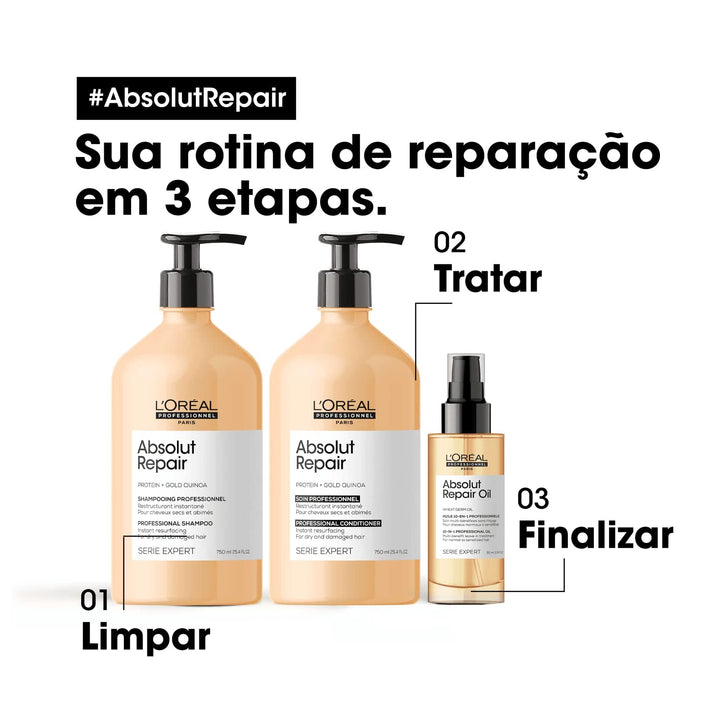 750 ml professional conditioner bottle, golden quinoa repair formula