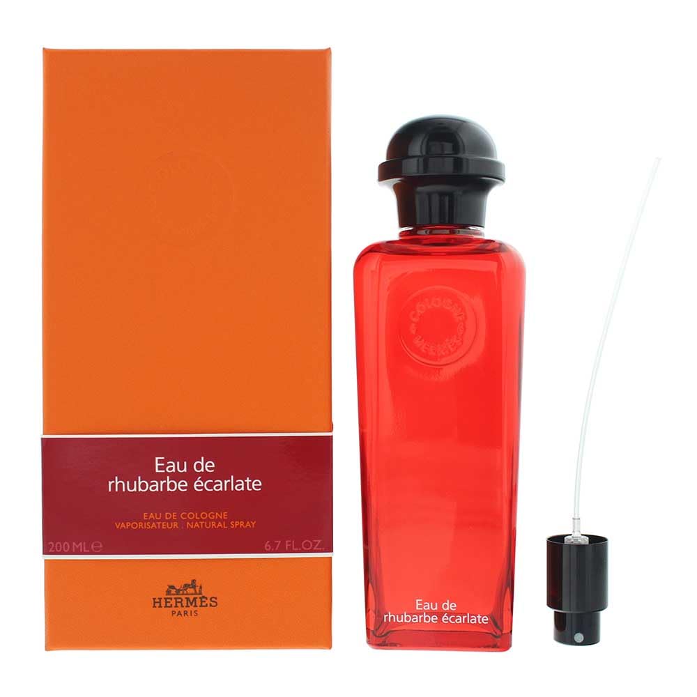 Scarlet lantern-shaped 200 ml cologne bottle with orange box, Unisex fragrance