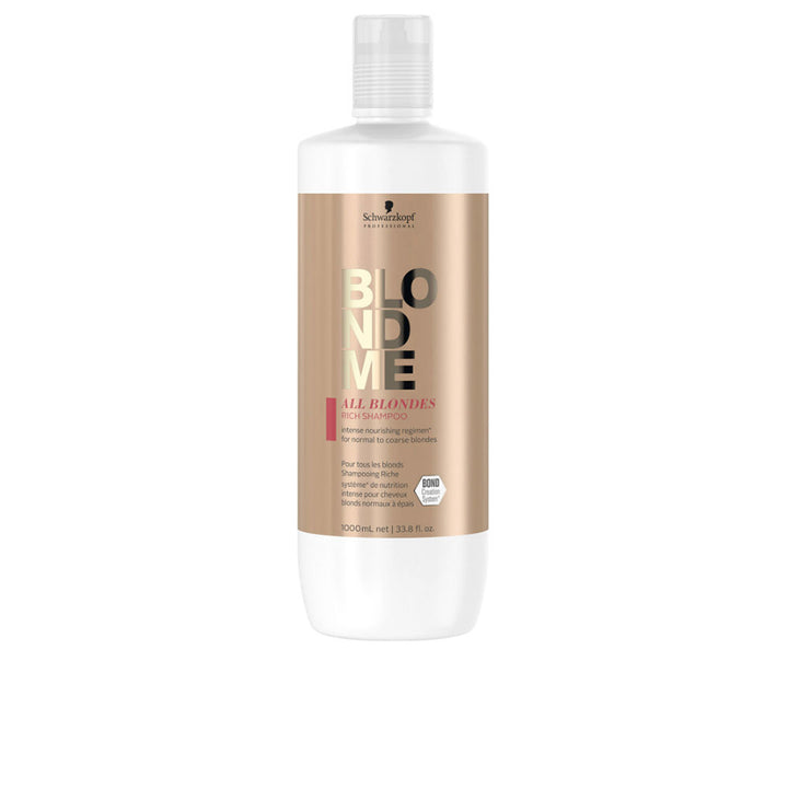 1,000 ml bottle of rich blonde shampoo with cashmere protein, for Unisex blondes