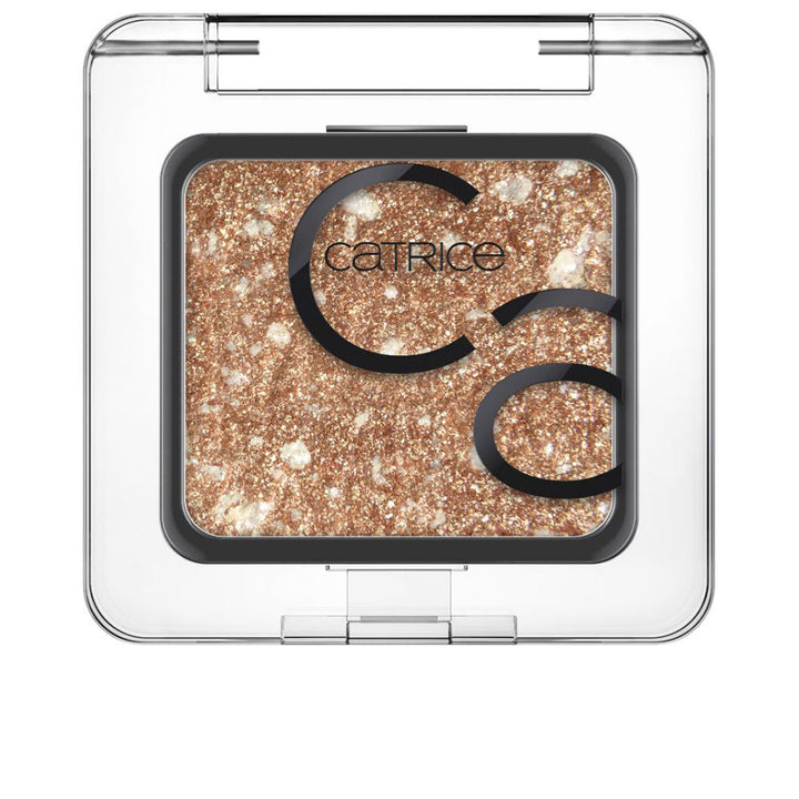 Single compact eyeshadow pan in frosted bronze, shimmery finish, 2.4 g