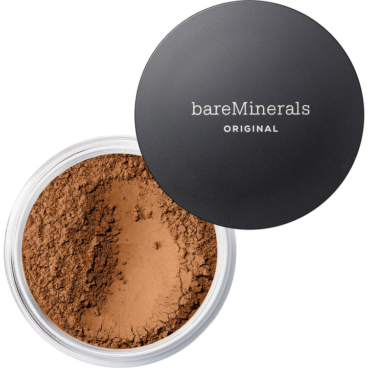 Loose mineral powder foundation jar, warm-dark shade, 8 g, SPF 15