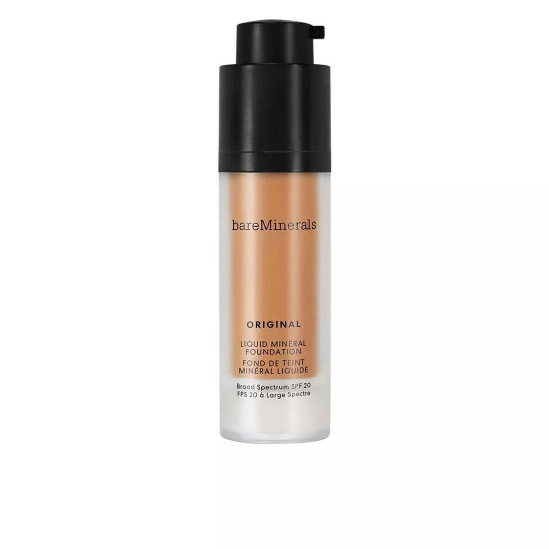 30 ml pump bottle of liquid mineral foundation, shade 22-warm tan