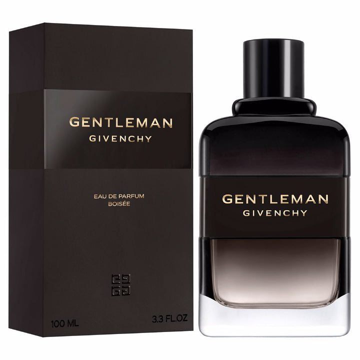 100 ml dark-banded glass bottle of woody floral eau de parfum for Man
