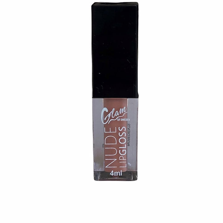 4 ml nude sand lip gloss with angled felt applicator and glossy finish