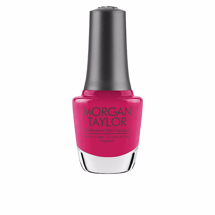 15 ml glass bottle of tropical pink nail lacquer with ergonomic cap