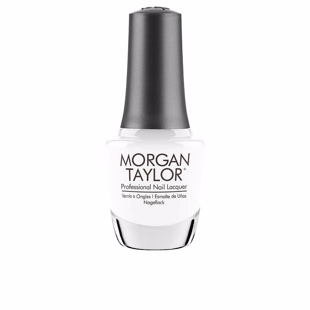 15 ml clear glass bottle of cool Arctic blue nail lacquer with ergonomic cap