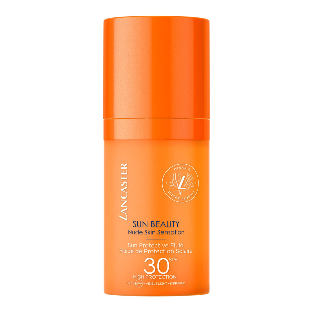 30 ml matte, lightweight SPF 30 facial sun fluid in compact bottle