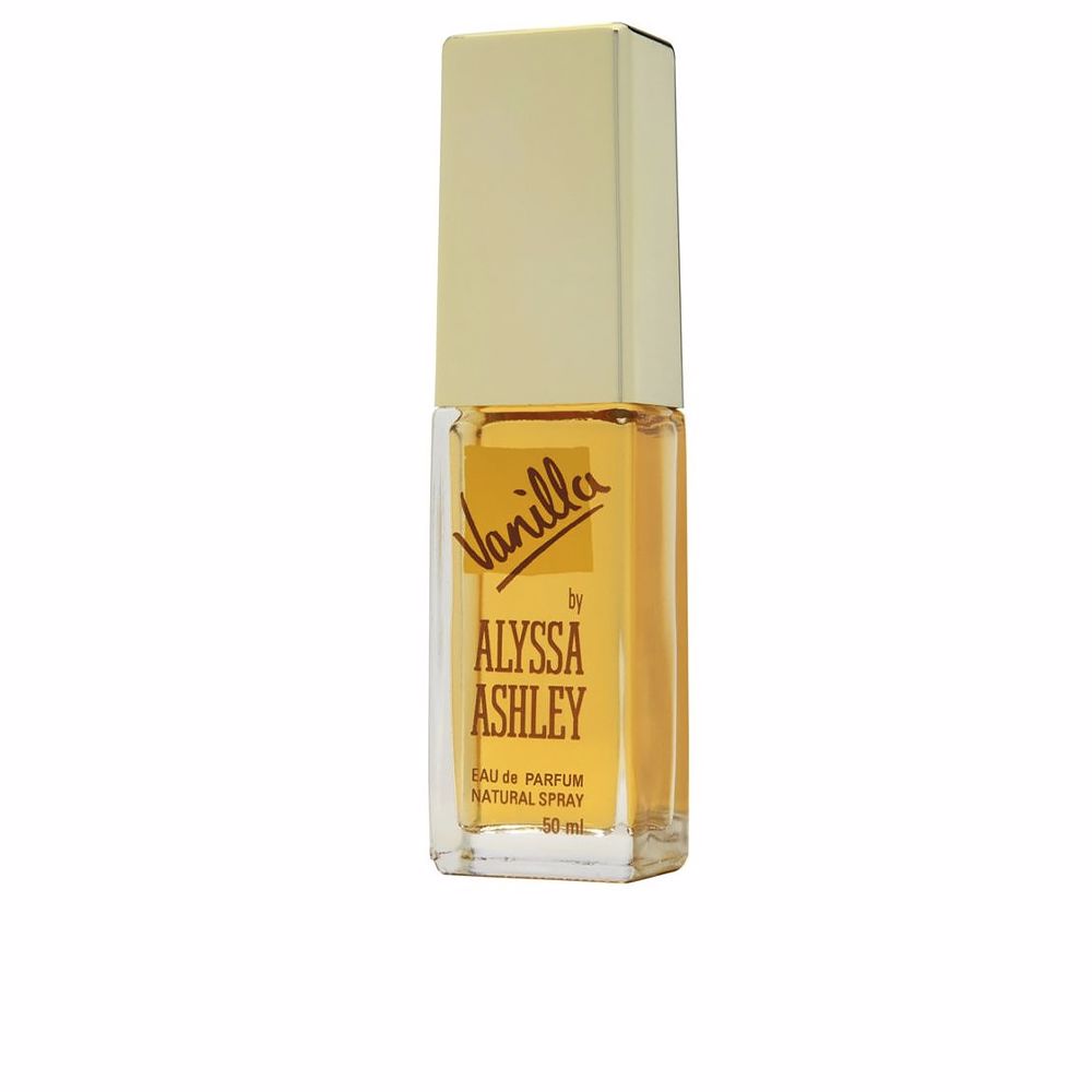 Minimalist 50 ml eau de parfum bottle, warm vanilla floral fragrance