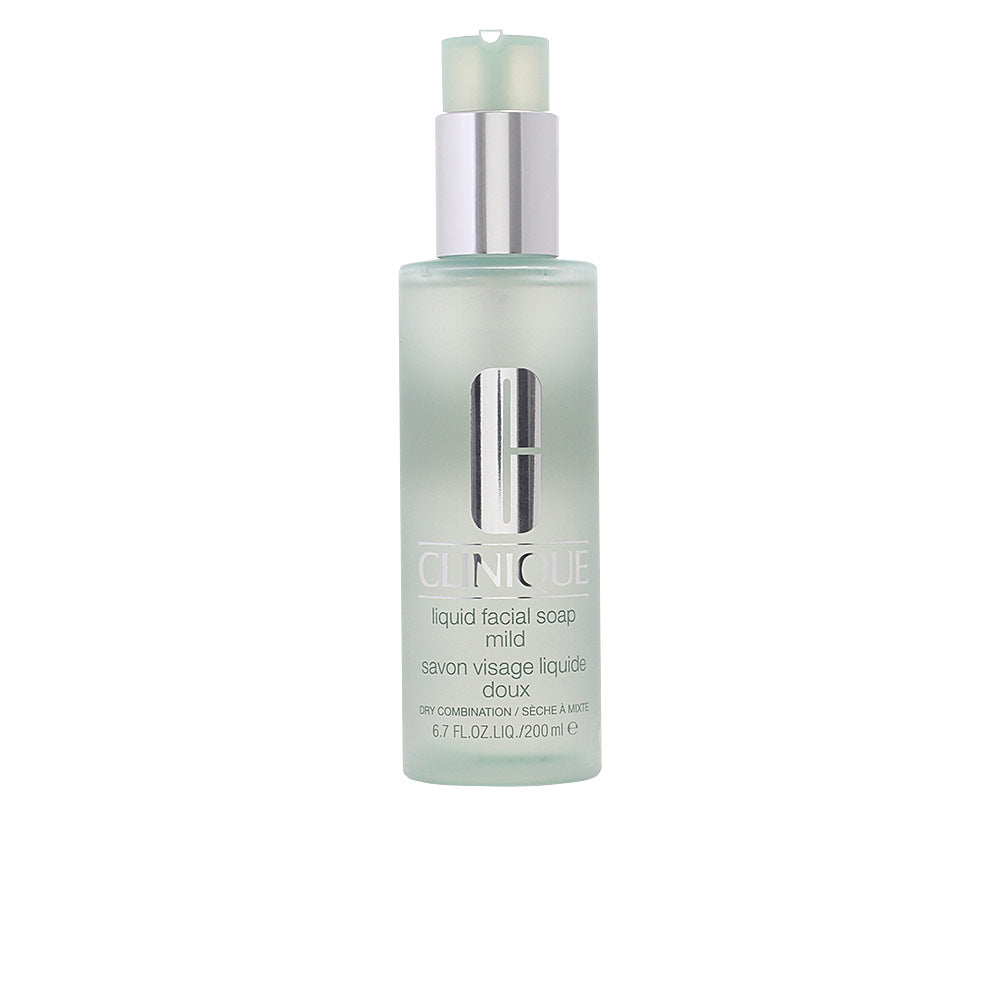 Clear gel facial cleanser in 200 ml pump bottle, fragrance‑free, Unisex