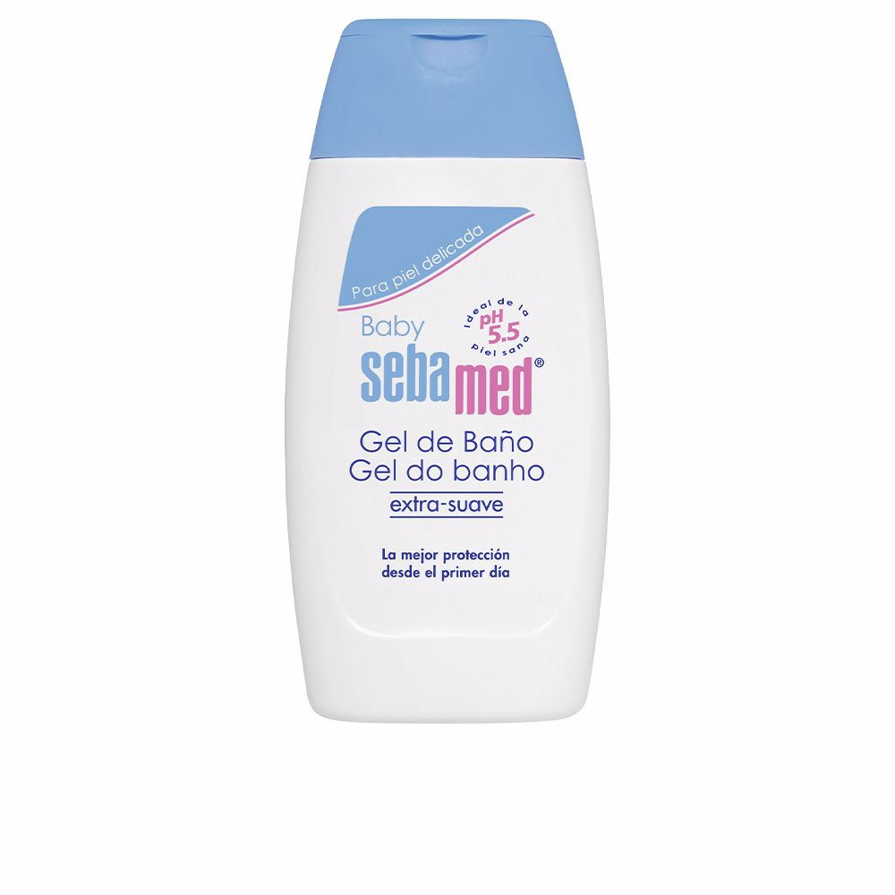 200 ml unisex soap-free baby bath gel in clear bottle for sensitive skin