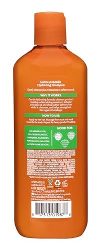 400 ml shampoo bottle labelled Avocado &amp; Shea, for dry curly hair, pump cap