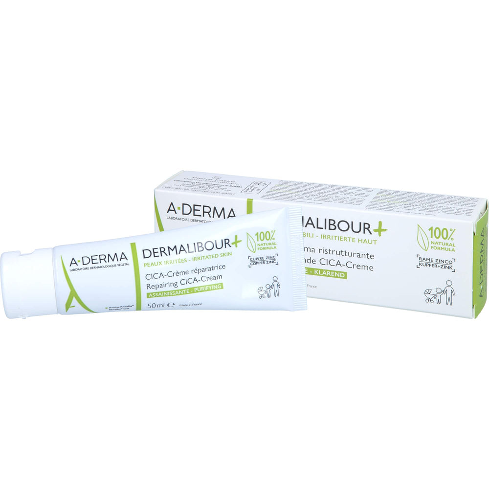 Tube of A‑Derma DERMALIBOUR+ Cica‑Cream for soothing baby skin