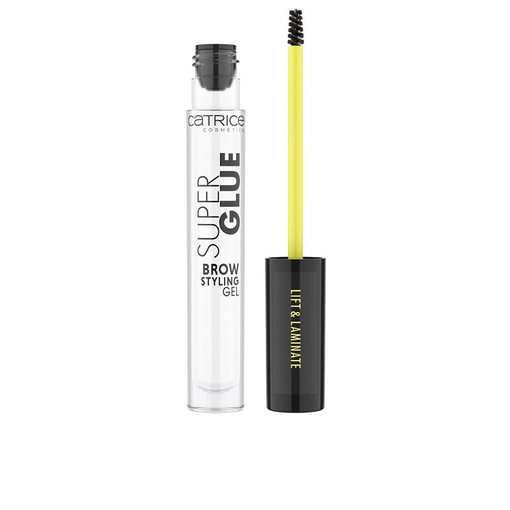 Clear 4 ml brow styling gel with mini brush, compact Unisex brow fixer